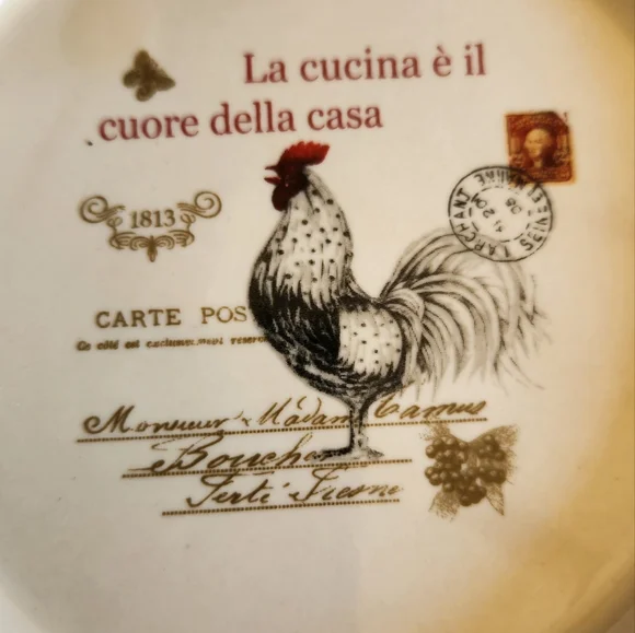 Vtg Maison Du Provence Rooster Ceramic Egg Serving Tray - Picture 6 of 10